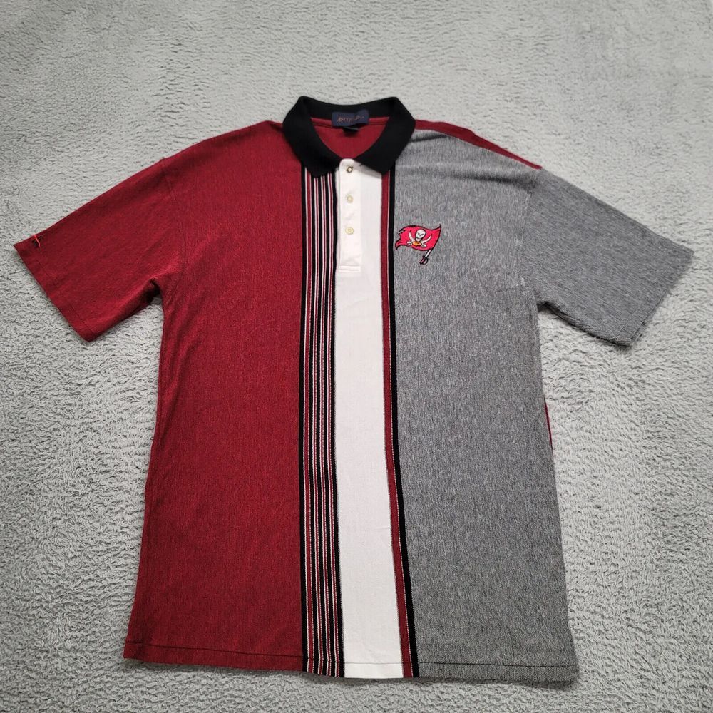 Tampa Bay Buccaneers Shirt Mens Large Red Bowling Golf Polo 80s NFL Football
